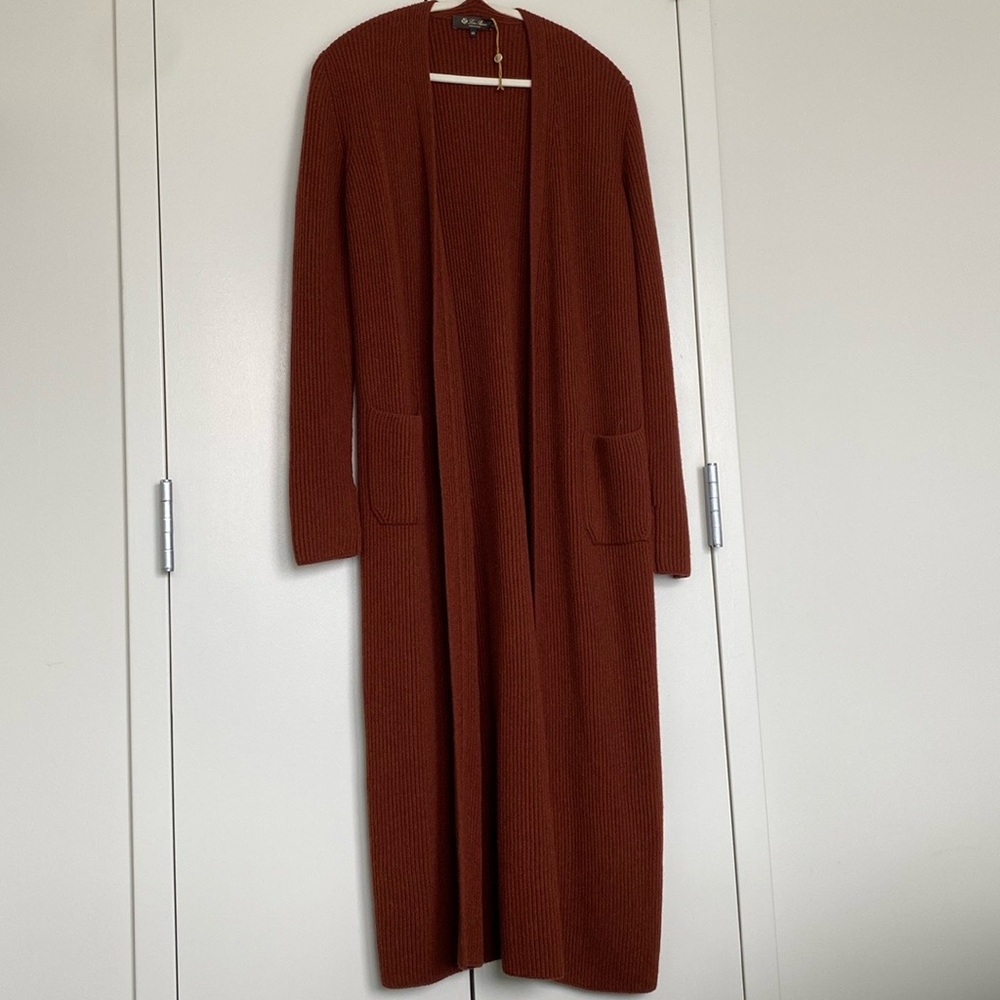 Women's Long Brown Cardigan Sweater